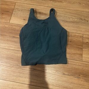 Lululemon Athletica Rubbed high neck align tank Dark Teal Crop Top